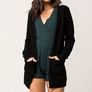 FULL TILT Essential Lace Up Back Womens Cardigan
